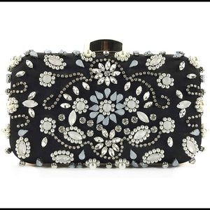 Crystal Beaded Clutch- perfect condition!